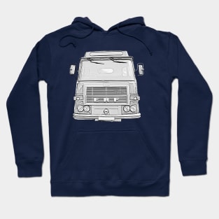 Vintage 1970s ERF A Series lorry monochrome photo Hoodie